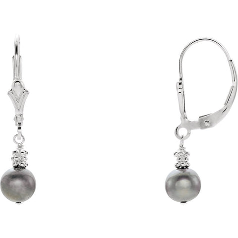Drop Earrings: Fancy Lever Back: Peacock Overtone