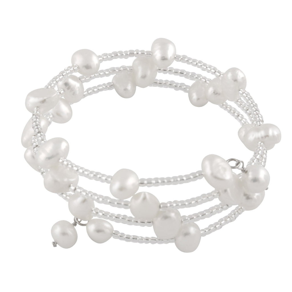 Freshwater Pearl and Glass Bead Bracelet
