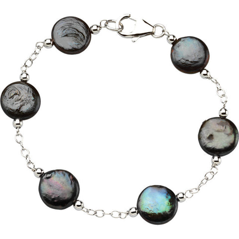 Coin Pearl Bracelet: Dramatic Peacock