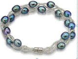 Multi-colour Braided Bracelet with Magnetic Clasp: Various Colours Available