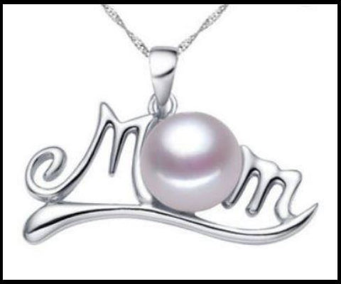 "Mom" Pearl Pendant