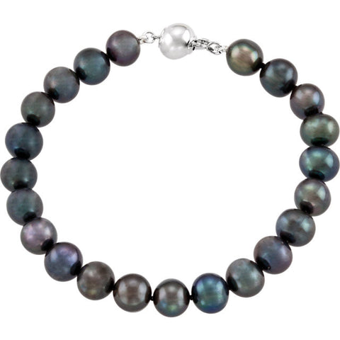 Classic and Dramatic Peacock Pearl Bracelet: BR67628